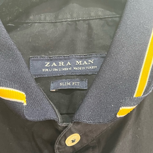 Zara Navy Button up - Picture 3 of 3